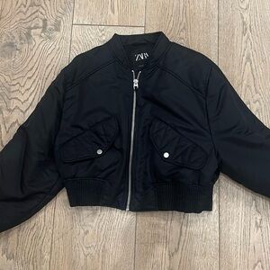 Zara cropped bomber jacket
